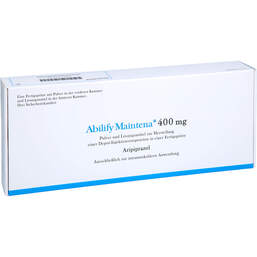 Abbildung: Abilify Maintena 400 mg FS P + LM Her.depuratus -Injektionssusp 1 St, Pulver und Lösungsmittel zur Herstellung einer Depot-Injektionssuspension PZN 15434187