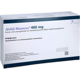Abbildung: Abilify Maintena 400 mg P + LM Her.depuratus -Injektionssusp 1 St, Pulver und Lösungsmittel zur Herstellung einer Depot-Injektionssuspension PZN 15434193