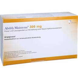 Abbildung: Abilify Maintena 300 mg P + LM Her.Depot-Injektionssuspension  1 St, Pulver und Lösungsmittel zur Herstellung einer Depot-Injektionssuspension PZN 15434201