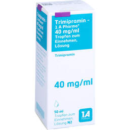 Abbildung: Trimipramin-1A Pharma 40 mg / ml Tropfen zum Einnehmen 50 ml, Tropfen zum Einnehmen PZN 15436298