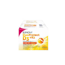 Abbildung: Eunova Duoprotect D3 + K2 2.000 I.E. / 80 µg Kapseln Kombi Kapseln, 2X90 St PZN 15436772