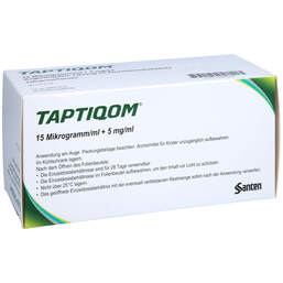 Abbildung: Taptiqom 15 µg / ml + 5 mg / ml Augentropfeni.Einzeldosisb 90X0.3 ml, Einzeldosispipetten PZN 15483346