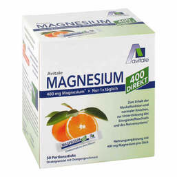 Abbildung: Magnesium 400 direkt Orange Portionssticks Granulat, 50X2.1 g PZN 15529901