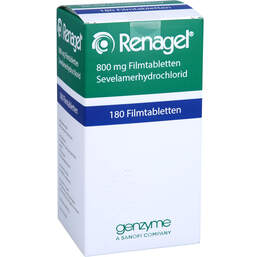 Abbildung: Renagel 800 mg Filmtabletten 180 St, Filmtabletten PZN 15530258