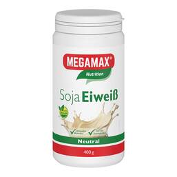 Abbildung: Megamax Soja Eiweiß neutral Pulver Pulver, 400 g PZN 15560064