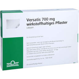 Abbildung: Versatis 700 mg wirkstoffhaltiges Pflaster 20 St, Pflaster PZN 15560265