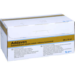 Abbildung: Addaven Konzentrat zur Herstellung einer Infusionslösung 20X10 ml, Infusionslösungskonzentrat PZN 15561974
