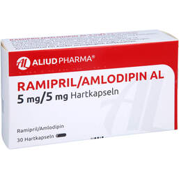 Abbildung: Ramipril / Amlodipin AL 5 mg / 5 mg Hartkapseln 30 St, Hartkapseln PZN 15563401