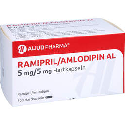 Abbildung: Ramipril / Amlodipin AL 5 mg / 5 mg Hartkapseln 100 St, Hartkapseln PZN 15563447