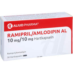 Abbildung: Ramipril / Amlodipin AL 10 mg / 10 mg Hartkapseln 30 St, Hartkapseln PZN 15563594