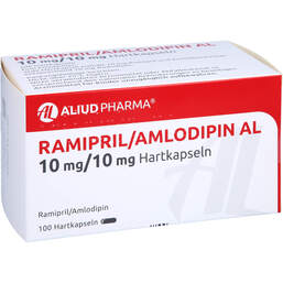 Abbildung: Ramipril / Amlodipin AL 10 mg / 10 mg Hartkapseln 100 St, Hartkapseln PZN 15563631