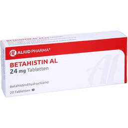 Abbildung: Betahistin AL 24 mg Tabletten 20 St, Tabletten PZN 15563714