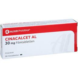 Abbildung: Cinacalcet AL 30 mg Filmtabletten 28 St, Filmtabletten PZN 15563766
