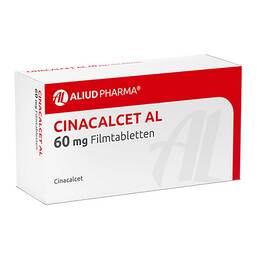 Abbildung: Cinacalcet AL 60 mg Filmtabletten 28 St, Filmtabletten PZN 15563789