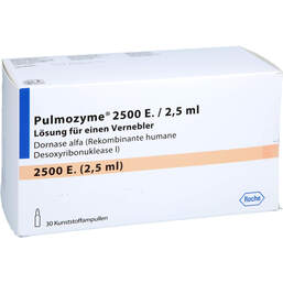 Abbildung: Pulmozyme 2.500 E. / 2,5 ml Lösung für Verneb.Kunsts.Ampulle 30 St, Lösung für einen Vernebler PZN 15568290