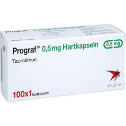 Abbildung: Prograf 0,5 mg Hartkapseln 100 St, Hartkapseln PZN 15568462