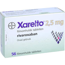 Abbildung: Xarelto 2,5 mg Filmtabletten 1X56 St, Filmtabletten PZN 15569591