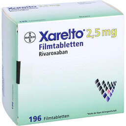 Abbildung: Xarelto 2,5 mg Filmtabletten 1X196 St, Filmtabletten PZN 15569616