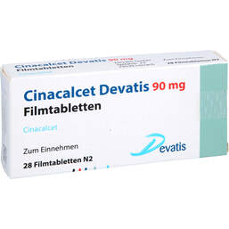 Abbildung: Cinacalcet Devatis 90 mg Filmtabletten 28 St, Filmtabletten PZN 15572050