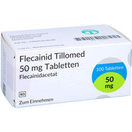 Abbildung: Flecainid Tillomed 50 mg Tabletten 100 St, Tabletten PZN 15576674