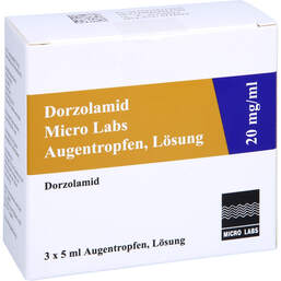 Abbildung: Dorzolamid Micro Labs 20 mg / ml Augentropfen 3X5 ml, Augentropfen PZN 15577343