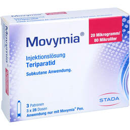 Abbildung: Movymia 20 µg / 80 µl Injektionslösung 3 St, Injektionslösung PZN 15578816