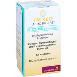 Abbildung: Trixeo Aerosphere 5 / 7,2 / 160µg Druckgasinh.120ED 1 St, Dosieraerosol PZN 15578934