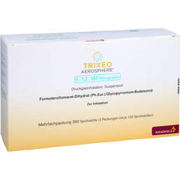 Abbildung: Trixeo Aerosphere 5 / 7,2 / 160µg Druckgasinh.120ED 3 St, Dosieraerosol PZN 15578940