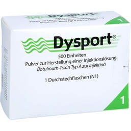 Abbildung: Dysport 500 Einheiten Pulver zur Herstellung einer Injektionslösung 1 St, Pulver zur Herstellung einer Injektionslösung PZN 15579230