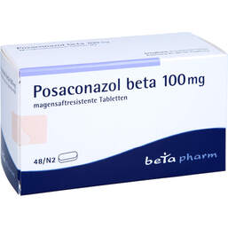Abbildung: Posaconazol beta 100 mg magensaftresistent Tabletten 48 St, Tabletten magensaftresistent PZN 15579879