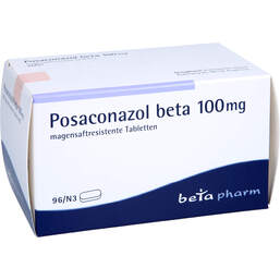 Abbildung: Posaconazol beta 100 mg magensaftresistent Tabletten 96 St, Tabletten magensaftresistent PZN 15579885