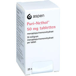 Abbildung: Purinethol 50 mg Tabletten 25 St, Tabletten PZN 15580807