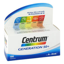 Abbildung: Centrum Gen.50 + A-Zink + Floraglo Capletten Tabletten, 100 St PZN 15581540