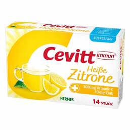 Abbildung: Cevitt immun heiße Zitrone zuckerfrei Granulat Granulat, 14 St PZN 15581959
