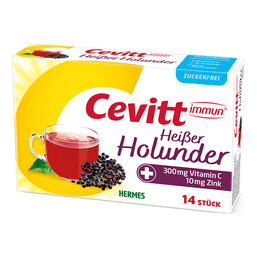 Abbildung: Cevitt immun heißer Holunder zuckerfrei Granulat Granulat, 14 St PZN 15581988