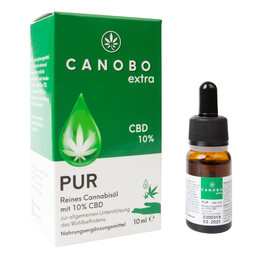 Abbildung: Canobo extra Pur Cbd Öl 10% Tropfen zum Einnehmen Tropfen zum Einnehmen, 10 ml PZN 15583326