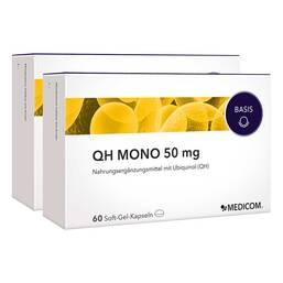 Abbildung: QH Mono 50 mg Weichkapseln Weichkapseln, 2X60 St PZN 15587100
