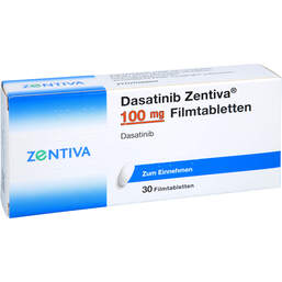 Abbildung: Dasatinib Zentiva 100 mg Filmtabletten 30 St, Filmtabletten PZN 15592058