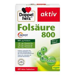 Abbildung: Doppelherz Folsäure 800 Depot Tabletten Tabletten, 60 St PZN 15607268