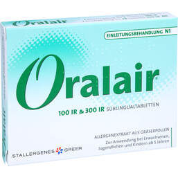 Abbildung: Oralair 5-Gräser Einleit.100 / 300 IR Sublingualtab. 31 St, Sublingualtabletten PZN 15610572