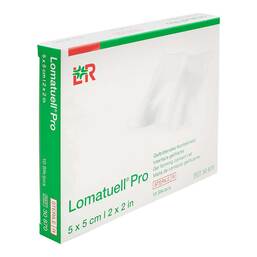 Abbildung: Lomatuell Pro 5x5 cm steril 10 St, Verband PZN 15611264