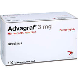 Abbildung: Advagraf 3 mg Hartkapseln retardiert 100 St, Retard-Kapseln PZN 15612660