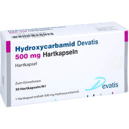 Abbildung: Hydroxycarbamid Devatis 500 mg Hartkapseln 30 St, Hartkapseln PZN 15613168