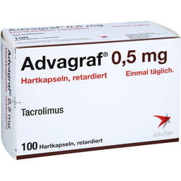 Abbildung: Advagraf 0,5 mg Hartkapseln retardiert 100 St, Retard-Kapseln PZN 15619768