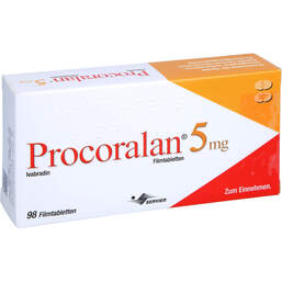Abbildung: Procoralan 5 mg Filmtabletten 98 St, Filmtabletten PZN 15619774