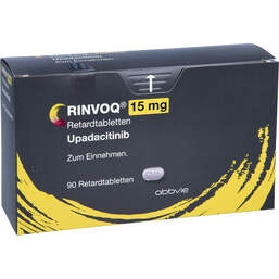 Abbildung: Rinvoq 15 mg Retardtabletten 90 St, Retard-Tabletten PZN 15620369