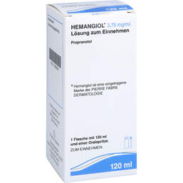 Abbildung: Hemangiol 3,75 mg / ml Lösung zum Einnehmen 120 ml, Lösung zum Einnehmen PZN 15623391