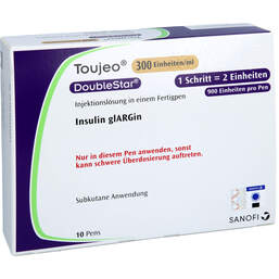 Abbildung: Toujeo 300 E / ml Doublestar Injektionslösung in einem Fertigpen 10X3 ml, Injektionslösung PZN 15624485