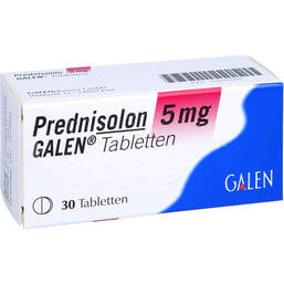 Abbildung: Prednisolon 5 mg Galen Tabletten 30 St, Tabletten PZN 15629502