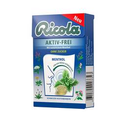 Abbildung: Ricola ohne Zucker Box Aktiv-Frei Bonbons Bonbons, 50 g PZN 15630014